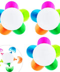 Three Piece Flower Petal Highlighters Set In Five Colors 5 In 1 Watercolor Fluorescent Pens arranged in three flower shapes