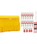 Lockout Tagout Station Kit With Tamper Proof Cover and Industrial Grade ABS Nylon Construction Durable Padlocks For Factory Safety Compliance