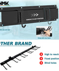 Comparison of Heavy Duty Garage Tool Organizer Wall Mount 11 Piece Set with adjustable hooks and competitor's fixed rack