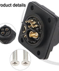 Bulletproof Eight Pin IP67 Energy Storage Connector Rated For 50 Amps And 500 Volts, Close-up view with male female plugs.