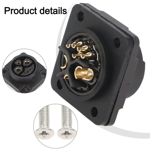 Bulletproof Eight Pin IP67 Energy Storage Connector Rated For 50 Amps And 500 Volts, Close-up view with male female plugs.