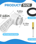 RV Toilet Foot Pedal Kit For Dometic 300 310 311 320 321 Series Toilets, Easy Install Flush Pedal Replacement dimensions