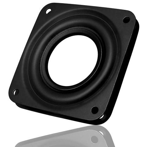Kick Off Your Next Custom Build With This Pack Of Four 3 Inch Square Turntable Bases Delivering Smooth Swivel Bearing Plates For Heavy Duty Furniture Assembly Solid Black Steel Base.