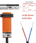 Capacitive Proximity Sensor Switch For Pros, 20mm Detect Range, 20 To 250 VAC, 400mA Output, Normally Open, 30mm mount, wires visible