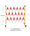 Expandable Retractable Traffic Fence Heavy Duty Safety Barrier For Construction Sites, 1.2m high, features a bright red and white design.