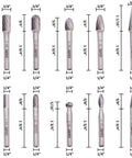 Heavy Duty Tungsten Carbide Die Grinder Burr Set, 10 Piece, One Quarter Inch Shank, Double Cut Rotary Bits For Metalworking, Steel, Wood, Grinding, Carving and Engraving, Industrial Grade Durability For Pro Shops