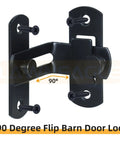 2 Pack 90 Degree Flip Sliding Barn Door Lock For Barn Doors And Cabinets, Privacy And Security Lock, Rugged Corrosion Resistant Alloy Steel