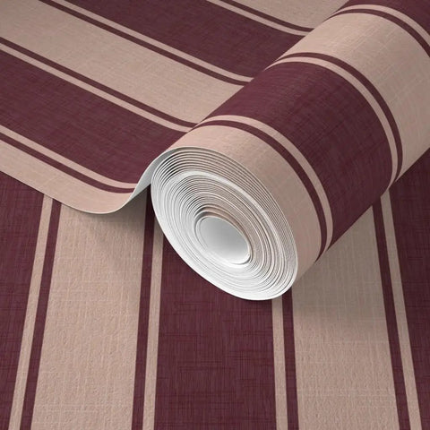 Traditional Classic Wallpaper Type II With Badass Durability And Smooth Matte Linen Finish For Commercial Residential Spaces roll with striped pattern.