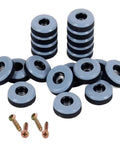 Top Shelf Furniture Sliders For Carpet And Hardwood Floors Super Smooth Swivel Glides With Screws, set of 12 grey pads and screws.