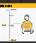 Heavy Duty Gate Drop Rod One And Three Eighths Inch By Thirty Two Inch Cane Bolt For Chain Link Fence Stabilizes Single Or Double Gates With Removable Rubber Foot For Extra Stability And Easy Ground Contact 1 Pack showing dimensions
