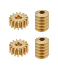 Two Pack 1 To 87 HO Scale Worm Gear Set With 15 Teeth 0.2 Module And 1mm Worm for model railroad and RC builds