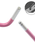 Close-up of 2Mm Ball End Hex Keys Set With Long Arm L Shaped Allen Wrenches in pink chrome S2 steel, angled detail view.