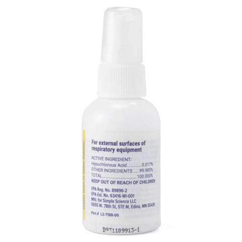 CPAP Disinfectant Spray TSA Travel Size 2 Oz 3 Pack Kills 99.9 Percent Germs On Masks Tubing Reservoirs And Humidifiers No Harsh Chemicals Or Fumes Ozone Free Leaves No Residue For On The Go Use bottle label