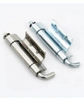 Hidden Cabinet Hinge Set For Frameless Cabinets Detachable Bolt Hole Welding Hinge shown in durable steel construction