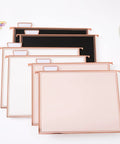 Rose Gold Hanging File Folders With Pockets Letter Size 6 Pack Decorative Cute Office Home School File Folders in assorted colors