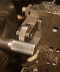 Pro Grade Single Wheel Lathe Knurling Tool Kit with Straight Knurling Wheels embossing metal rod with textured grip detail