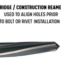 Bridge Reamer With Hex Shank 1-1/8 Inch Heavy Duty Construction Reamer for Hole Alignment text and tool close-up view