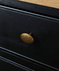 Six Pack Zinc Alloy Drawer Knobs In Big Oval Antique Brass Finish For Cabinets And Furniture on black dresser drawer