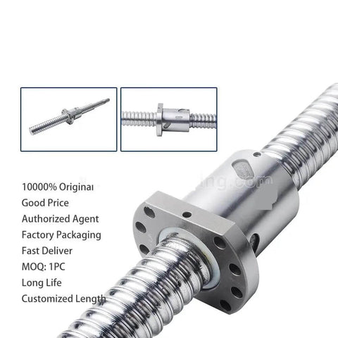 Top Tier 2500mm SFU 2005 Ball Screw Linear Guide Kit With 1500mm Thread Rod Perfect For Your DIY CNC Build Or Serious Machining Project That Needs Solid Precision And Heavy Duty Performance To Get The Job Done Right. SFU 2005 ball screw with flange nut and threaded rod