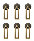 Set Of 6 Brass Cabinet Knobs And Tear Drop Pull Handles In Bronze Finish Durable Brass Construction 58mm Long By 25mm Wide