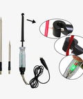 Automotive Wire Piercing DC Voltage Circuit Tester For 6V 12V Systems With 59 Inch Cord Three Interchangeable Probes For Touch Or Pierce Testing LED And Buzzer Indicator For Quick Wiring Checks, with three probes and cord