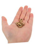 Brass Hidden Cabinet Hinges 25 Pack For Jewelry Boxes And Wooden Boxes, Smooth Silent Opening, held in hand for size reference