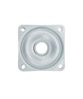 Boss Level 2 Inch Square Lazy Susan Turntable Bearings, galvanized steel swivel plate front view for kitchen island use.