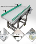 PU Inclined Wall Conveyor Belt 48 Inch Long By 20 Inch Wide Aluminum Industrial Transport Conveyor Machine 110V Heavy Duty