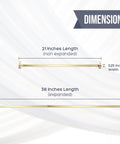 Dimensions of Slick Swivel End Sash Curtain Rods With Heavy Duty Metal Brackets For Doors And Windows Smooth Swinging Action Effortless Install Brass Finish.