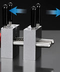 Miniature Bench Vise For Precision Crafting And Hobby Projects, Aluminum Alloy Clamp Vise With Smooth Screw, Handy Tiny Clamp Tool For Delicate Parts, Durable Black Vise, front view with jaws open