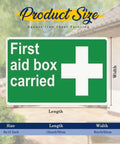 Warning First Aid Box Sign 12x8 Inch Durable Wall Mount Aluminum Sign For Indoor Outdoor Use Waterproof Rust Resistant Built To