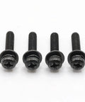 Replacement Tv Stand Screws Kit Features Four Premium Metric Black Machine Screws for secure TV base mounting.