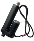 Beefy 150mm Stroke Electric Linear Actuator 3500N 12 And 24V DC 770Lbs Load 12 Inch Travel shown in black metal