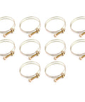Ten Pieces Double Wire Hose Clamps Adjustable Double Wire Water Hose Barb Clamp Pipe Clip Hoop Plumbing Fastener 28 To 32 Millimeter Range Stainless Steel With Zinc Plated Finish Corrosion Resistant laying flat on white background