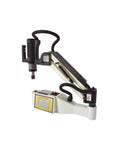 Techtongda Electric Tapping Machine M6 To M36 With Touchscreen showing adjustable arm for precision drilling.