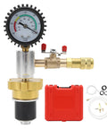 Vacuum Antifreeze Change Fill Kit for Cars Vans SUVs and Trucks with gauge, brass fittings, and red case