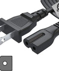 12 Ft 2 Prong Polarized Power Cord For LED TVs Sound Bars Cable Boxes Routers Sewing Machines And Other Home Electronics Gear Great Replacement For Your Favorite Devices