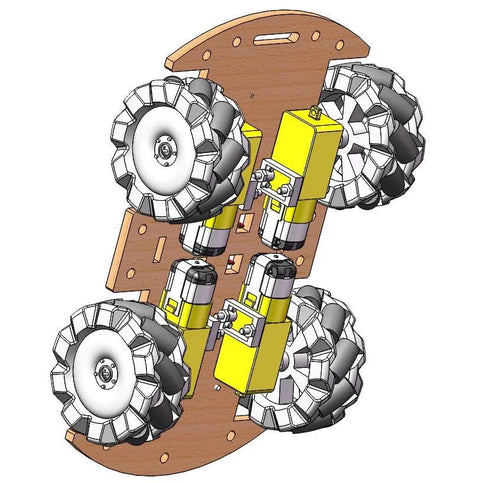 DIY 4WD RC Car STEM Kit with mecanum wheels and motors