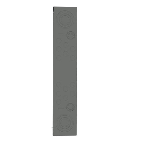 125 Amp 20 Space 20 Circuit Main Lug Plug-On Neutral Indoor Load Center With Two Factory Ground Bars, 120/240V, No-Fuss Wiring, Easy Install, Ample Wire Bending Room And Solid Mounting For Residential Panels. Gray metal indoor load center cover