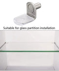 Fifty Piece Bad Boy Metal Shelf Support Pegs And Slick L Shaped Cabinet Clips With Silicone Sleeve for glass partition installation.