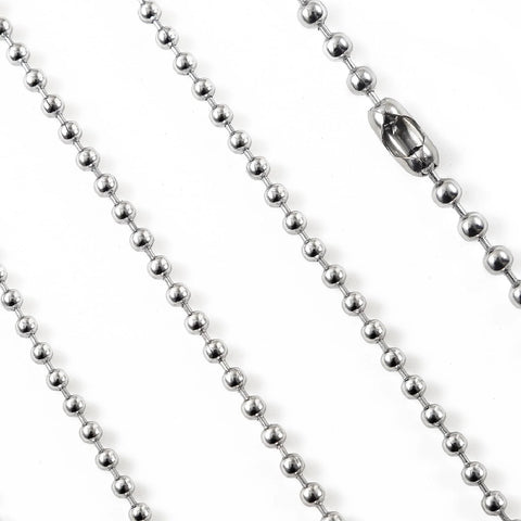 Close-up of 120 Inch Beaded Ball Pull Chain Extension For Roller Shades Stainless Steel Bead Chain Extender With 10 Connectors 4 5 mm Beads
