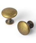 Antique Brass Cabinet Knob Set Six Pack Vintage Bronze Drawer Pulls For Kitchen Furniture Closet Wardrobe Dresser Cupboard Retro Bar Style Handles Solid Metal Hardware Durable Construction