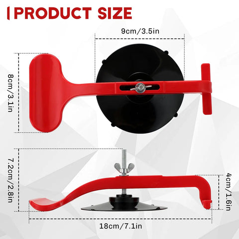 6 Pack Suction Cup Clamp Set For Convertible Tops And Windshields Car Glass Repair Kit with size dimensions shown
