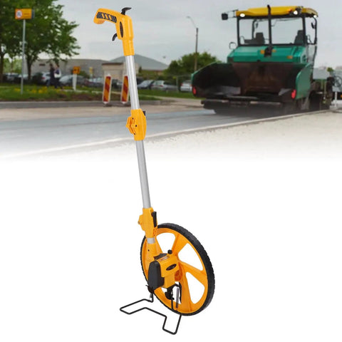 Glomora Measuring Wheel Double Folding Accurate 0-9999.9m Portable Distance Measuring Wheel for Work Projects in urban setting.