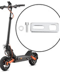 16mm Electric Bike Torque Arm Flat Pad Set For Electric Scooters, Includes 61x21x5mm And 16x12mm Mounting Pads, Easy Install, Durable Steel Construction, Stable Motor Alignment, Dope Upgrade, shown with scooter and bolt