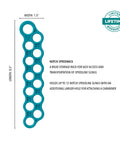 Speedline Speedrack Holds Up To 12 Slings With An Extra Carabiner Hole For Quick Tree Chipping Setup And Attachment To Belt Or Tool Kit Lightweight Gear That Saves Time And Boosts Safety, teal rack 8.5 x 1.5 in