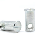 Rock Solid Replacement Flanged Cross Dowel Assembly Nuts Compatible With Ikea Part 121114 For Sniglar Myllra Cribs, zinc coated, M6 size.