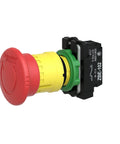 Red 22mm Emergency Stop Push Button Plastic Maintained Push Turn To Release Panel Mount Heavy Duty Safety Switch IP66