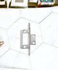 16 Piece Nickel Plated Flush Cabinet Hinges Hidden 2 Inch Door Hinges