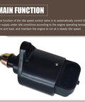 Idle Speed Control Valve For Throttle Stepper Motor, 4 Pin Adjustable Airflow Idle Air Control Valve, Black